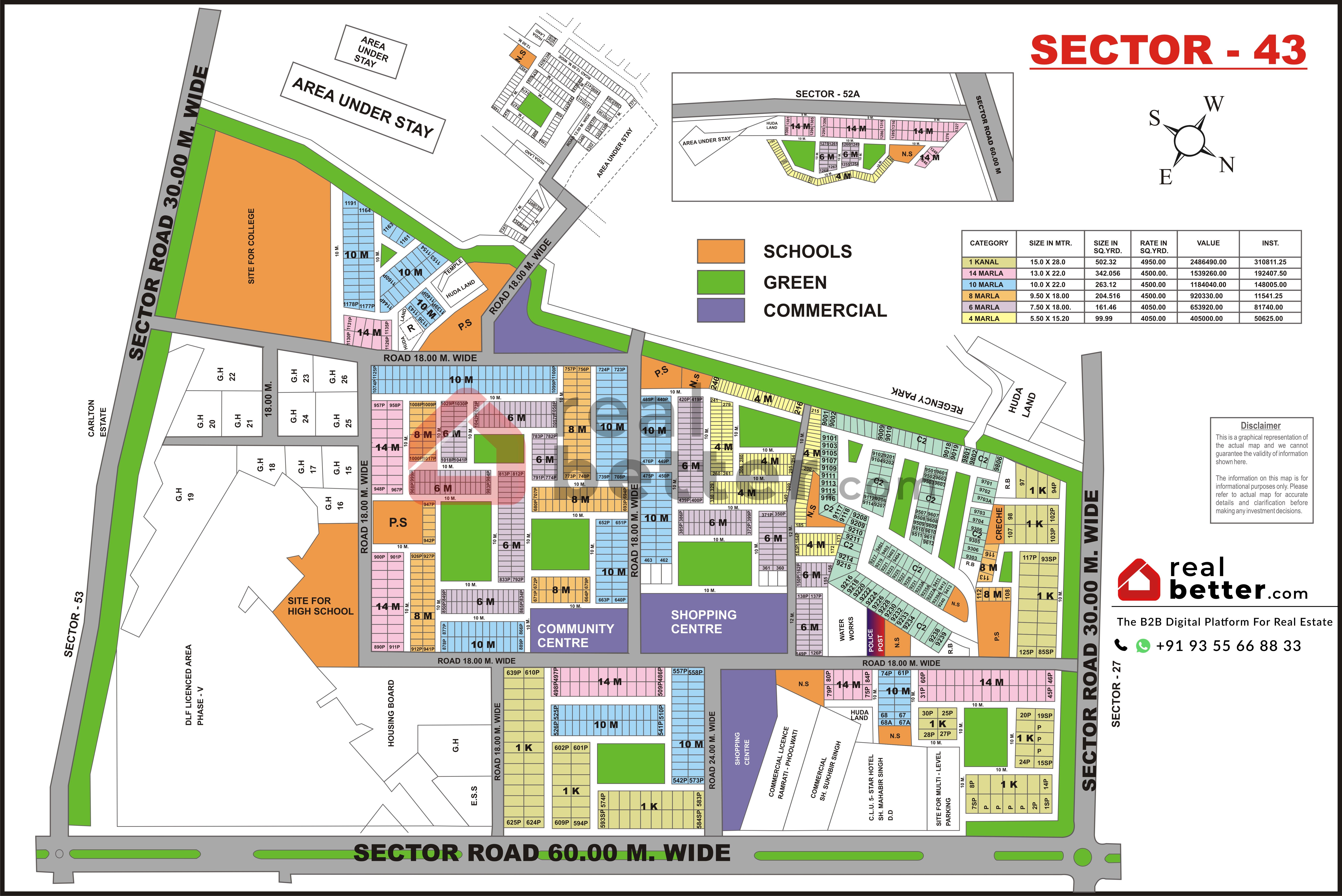 sector 43 gurgaon map