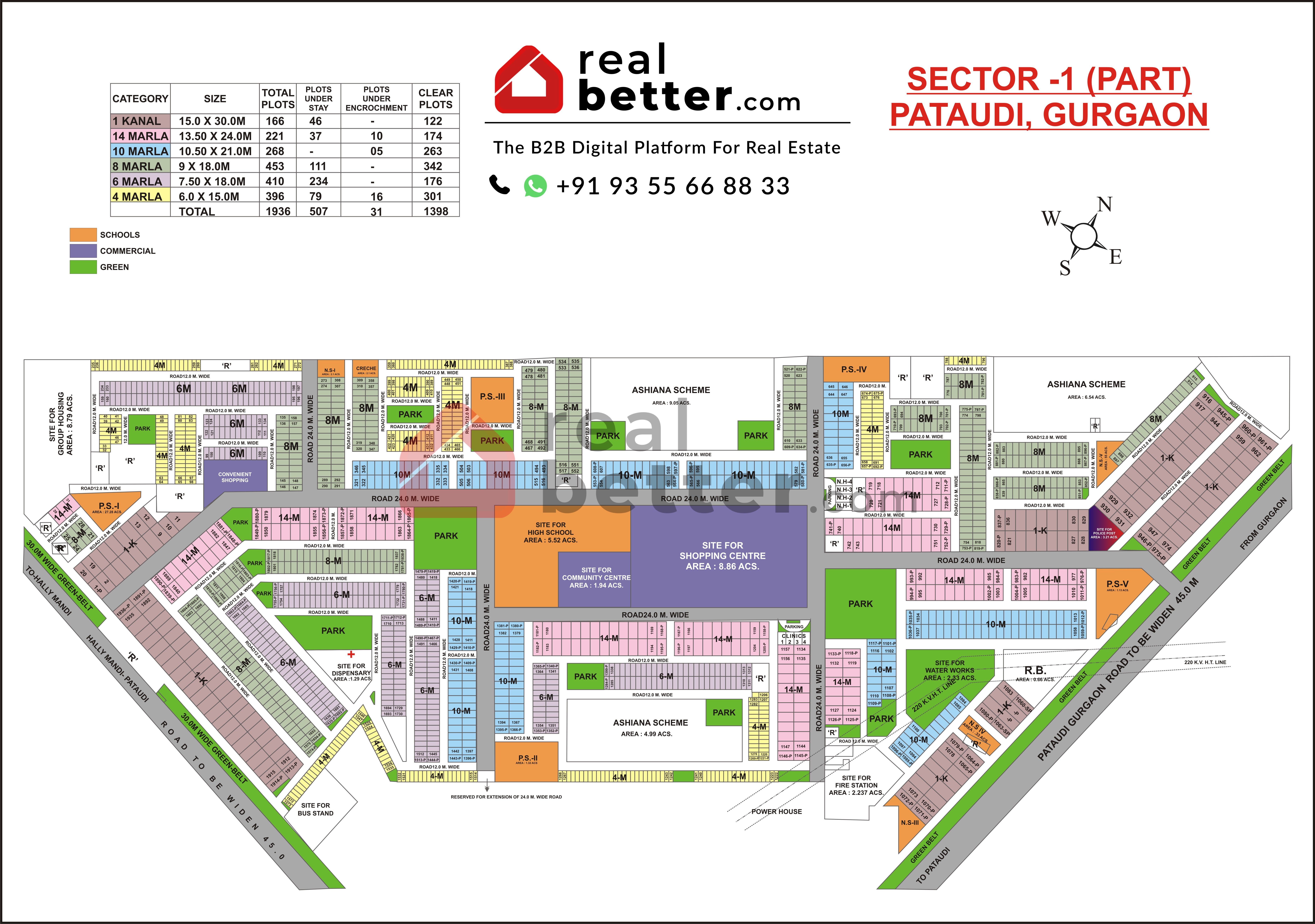 Pataudi Sector 1 Map