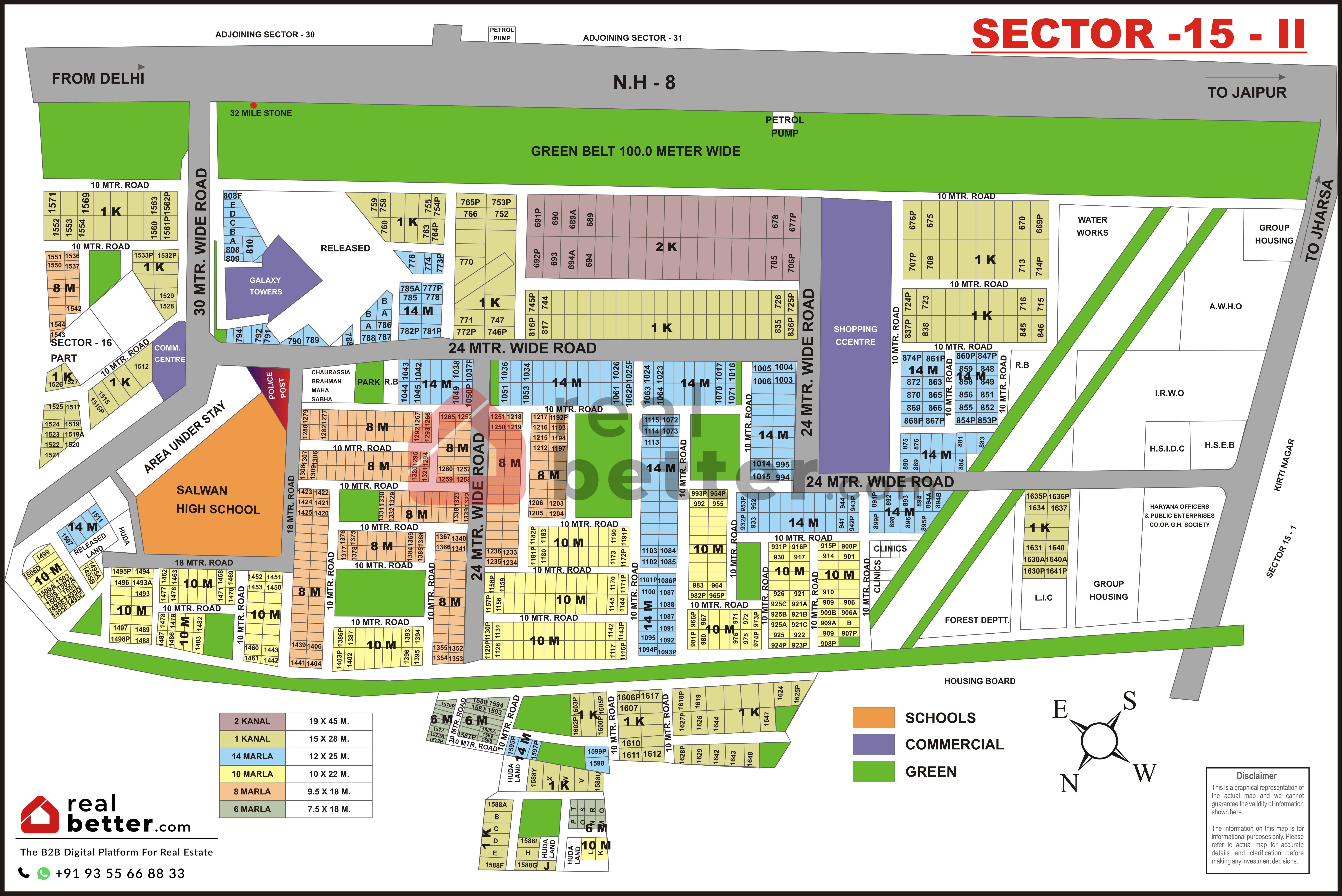 Sector 15 II Plot Map