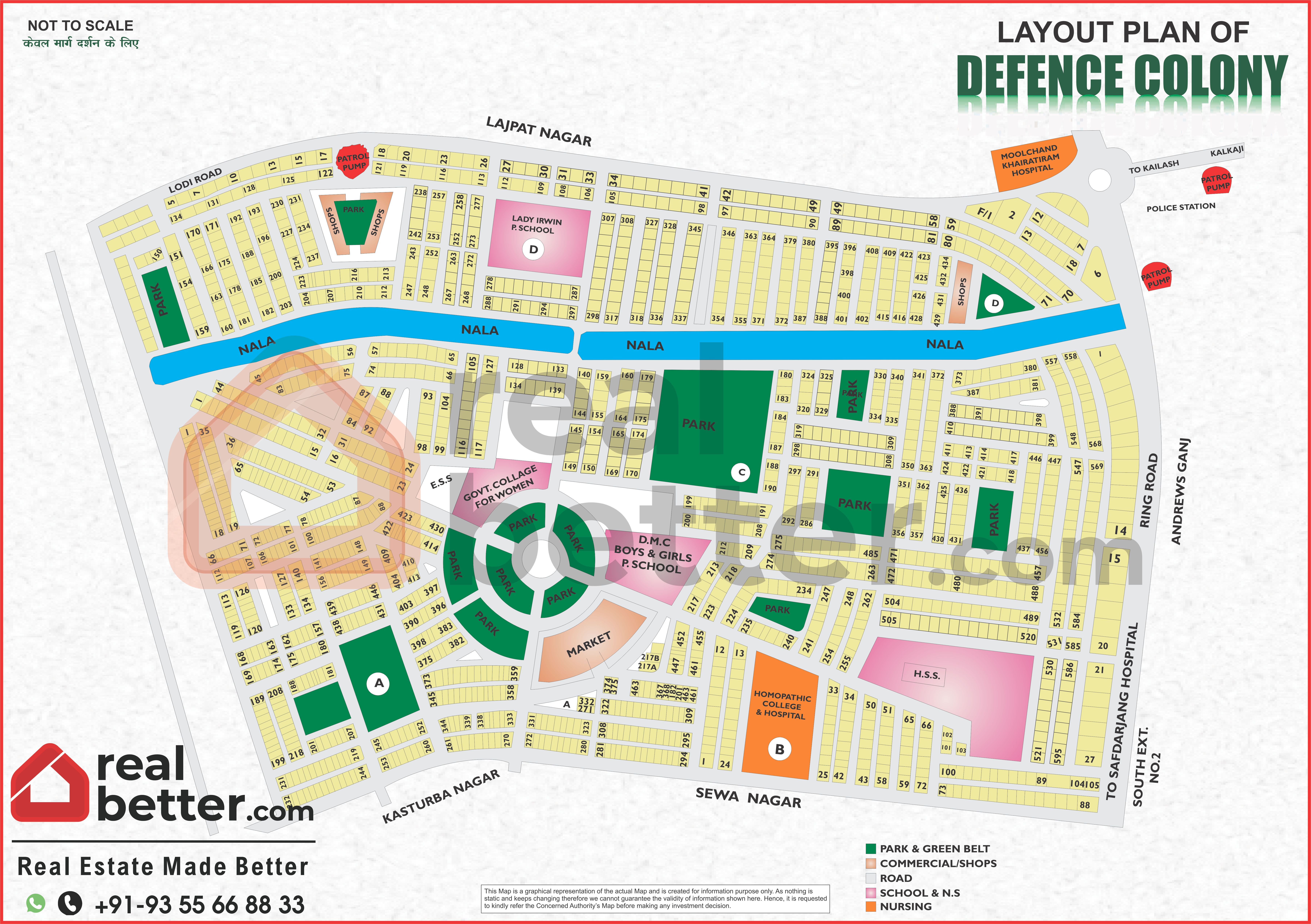 DEFENCE COLONY Map