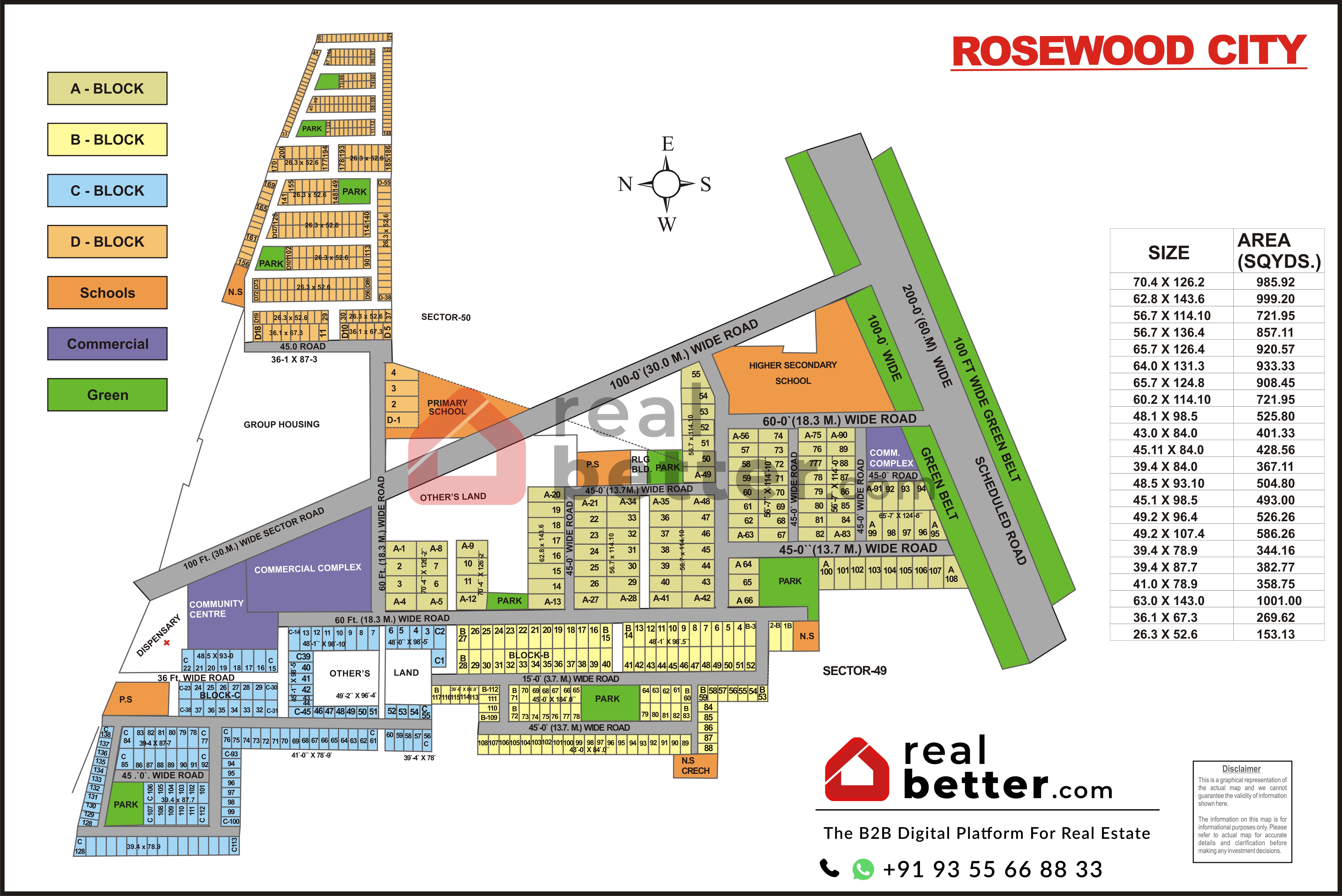 Rosewood City Plot Map / Map of Rosewood City in Gurgaon