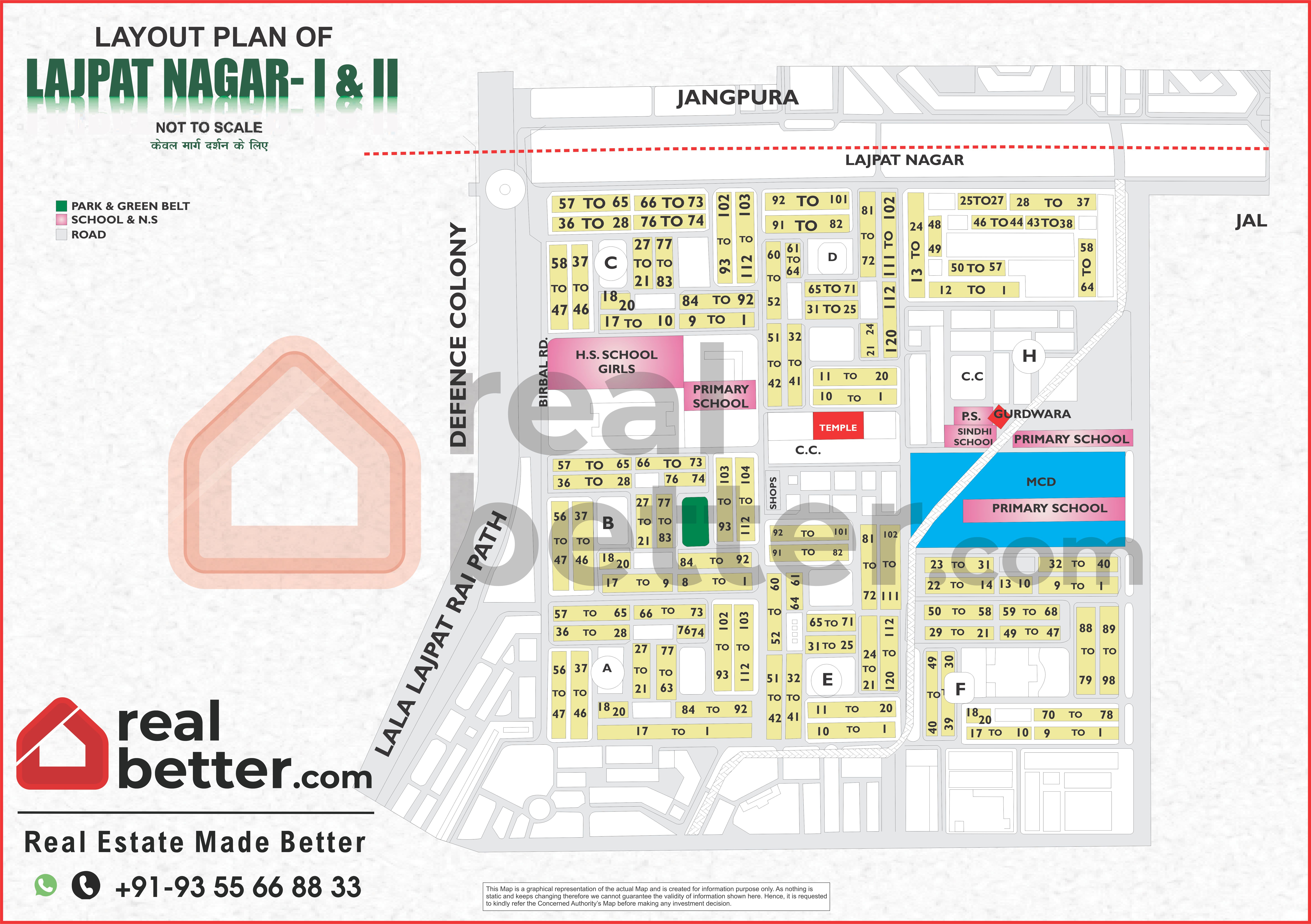 LAJPAT NAGAR -I & II Map