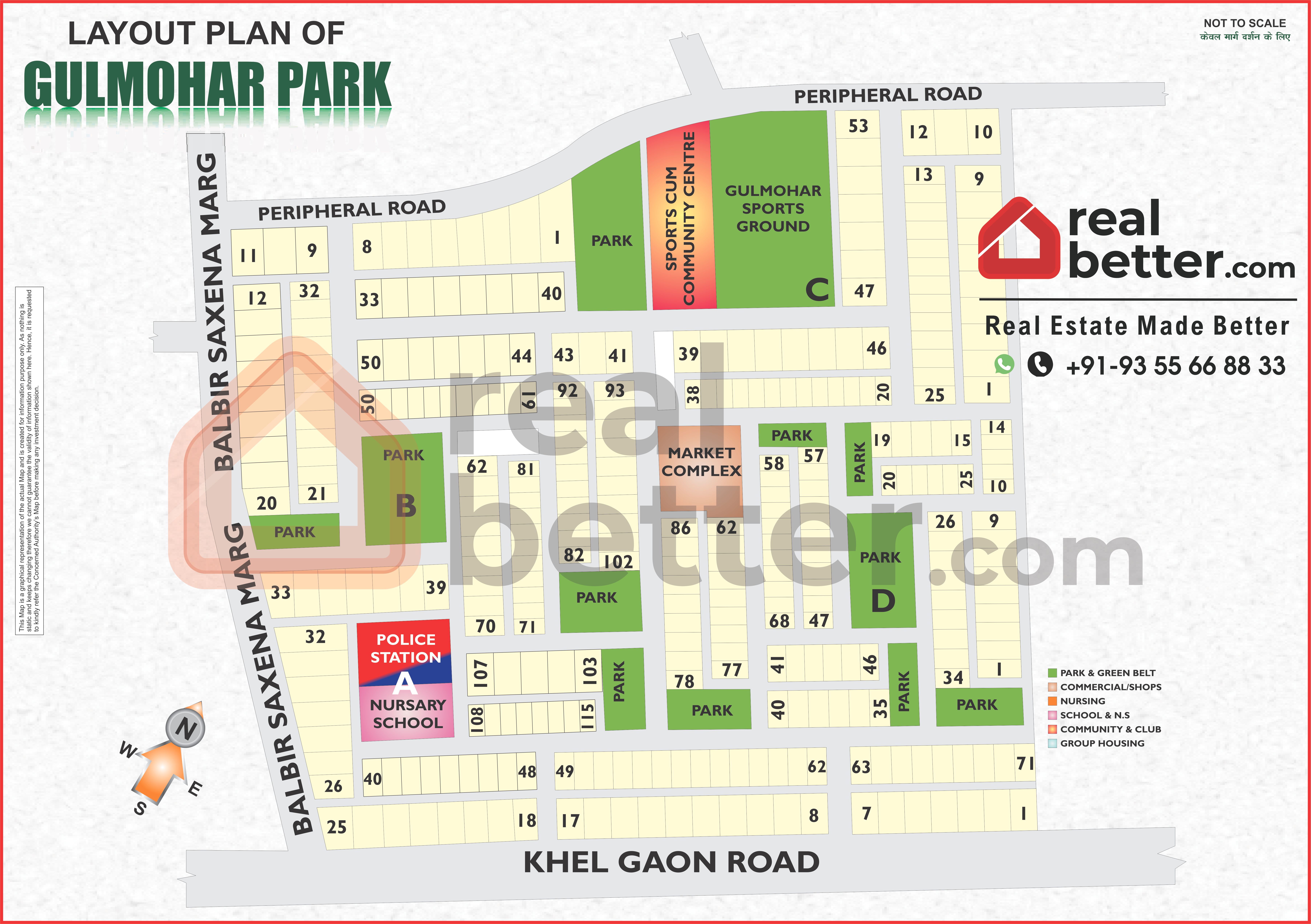 GULMOHAR PARK Map