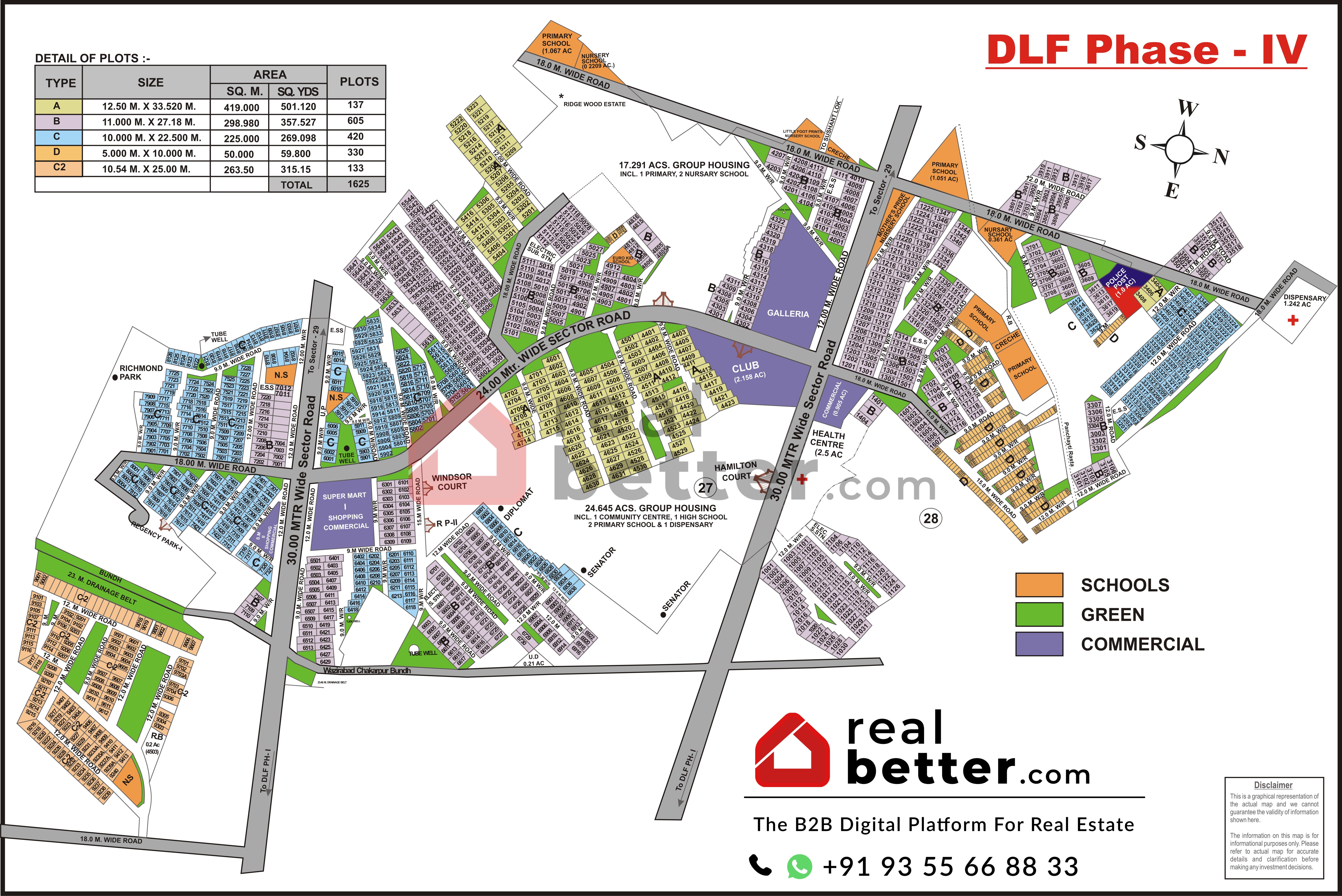 DLF Phase 4 Map