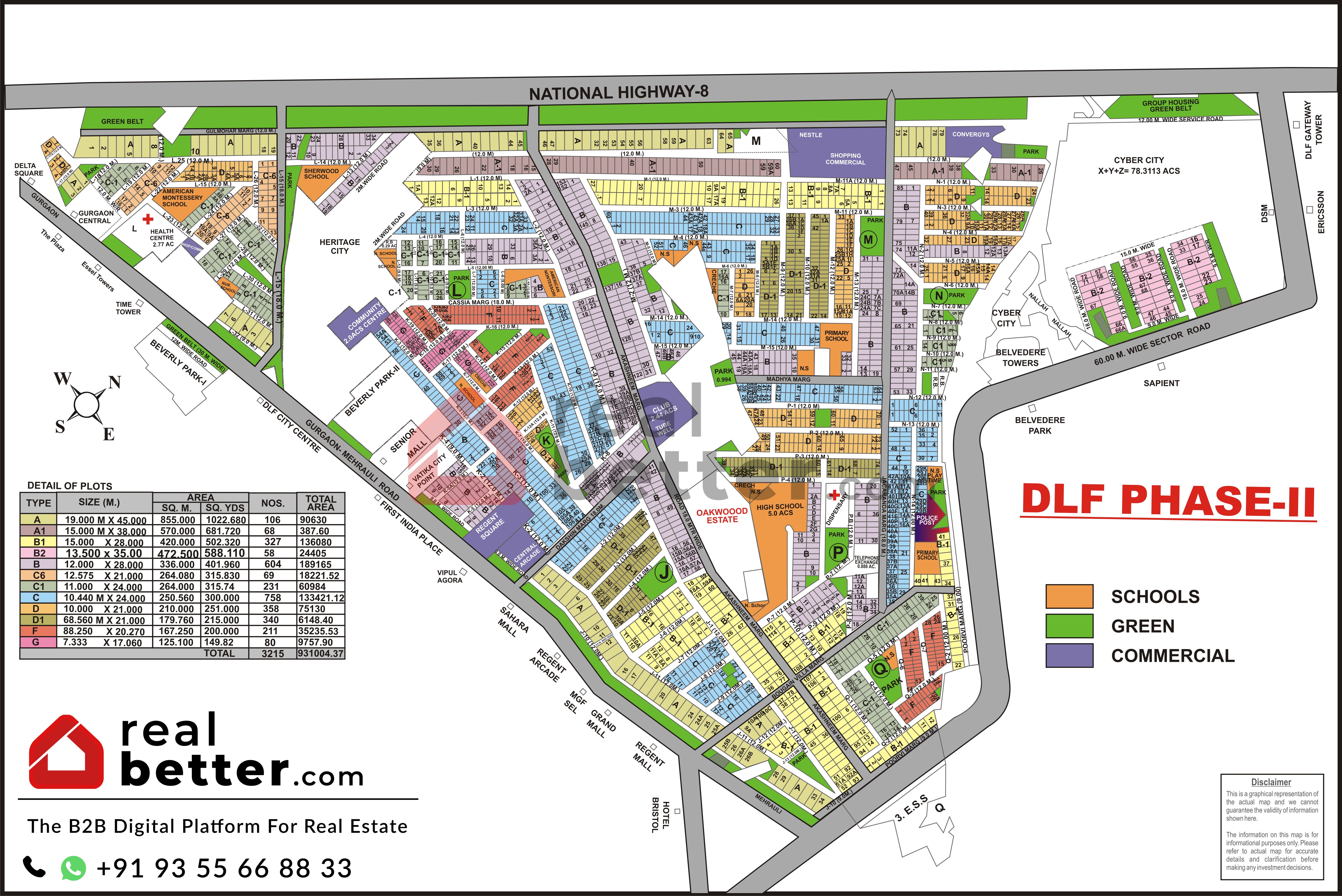 dlf phase 2 gurgaon map