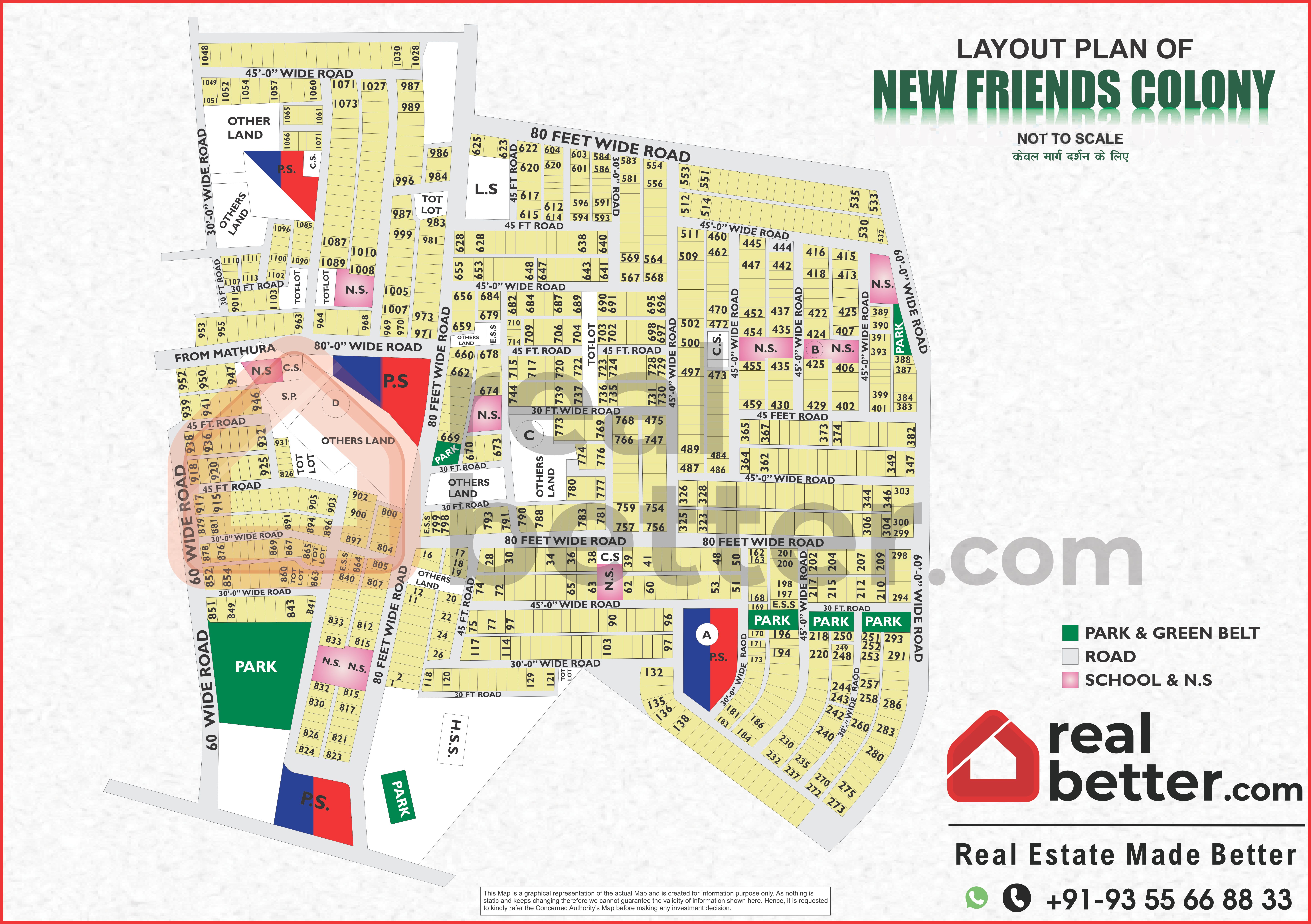 NEW FRIENDS COLONY Map