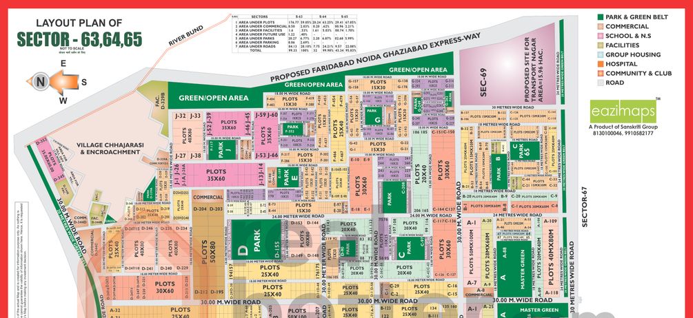 SECTOR - 63,64,65 Map