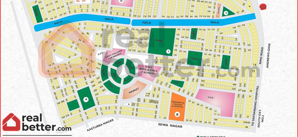 DEFENCE COLONY Map