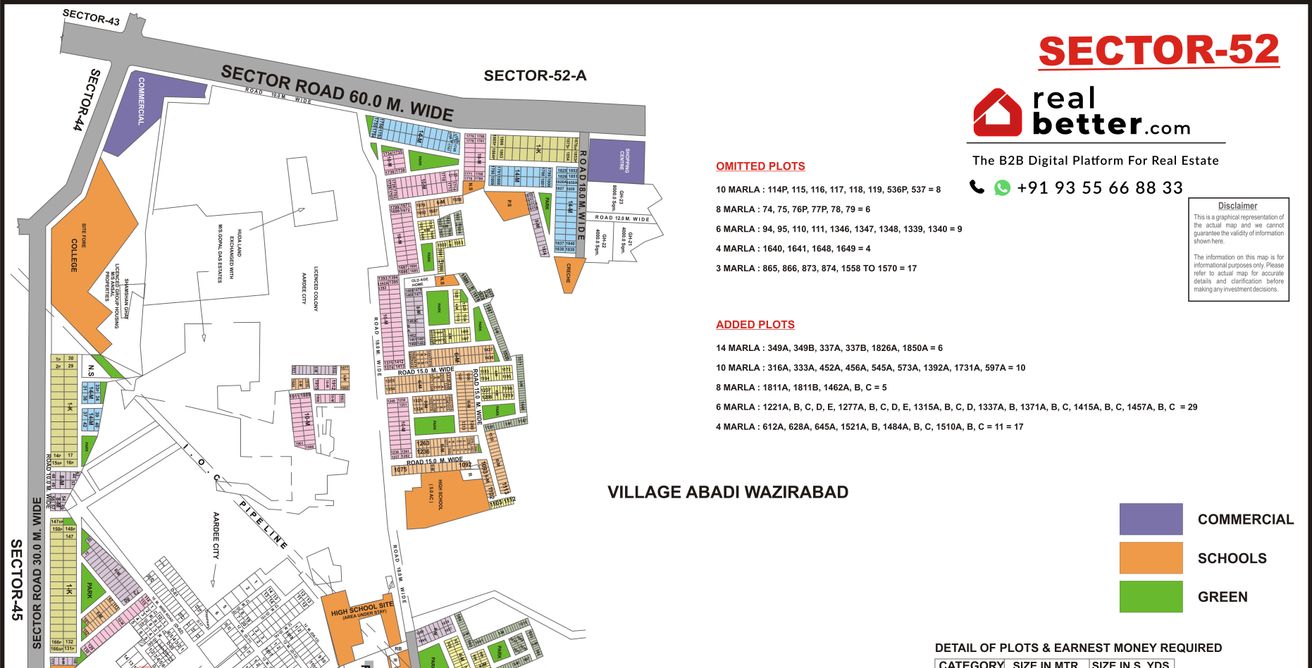 sector 52 gurgaon map