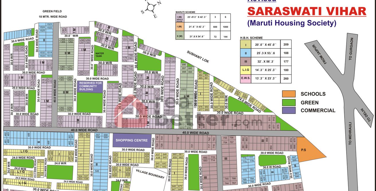 Saraswati Vihar Plot Map
