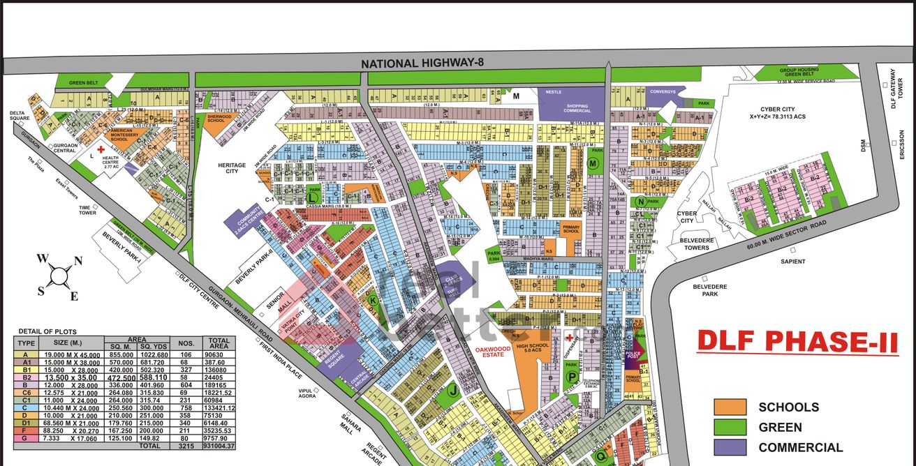 dlf phase 2 gurgaon map